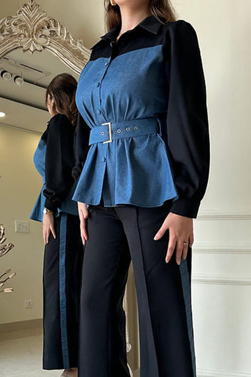 Two Tone Denim Coord